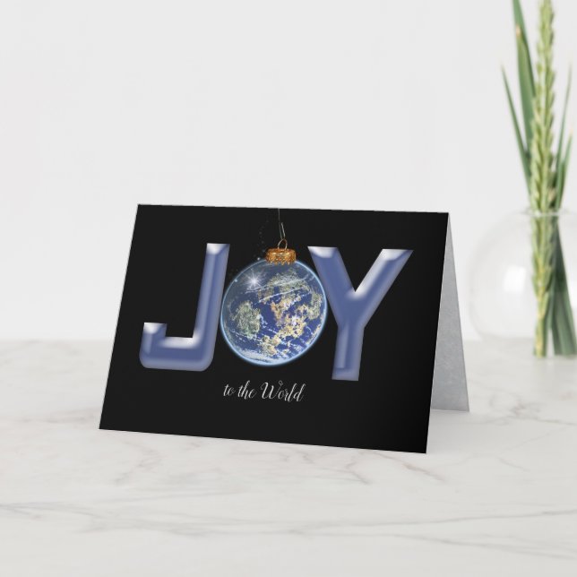 Cartes Pour Fêtes Annuelles Le monde de Noël en noir (Devant)