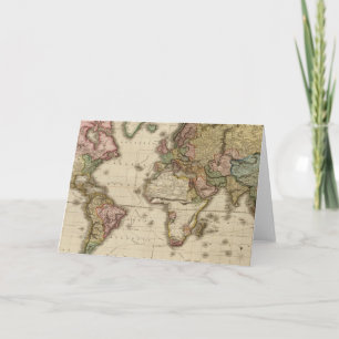 Cartes Pour Fêtes Annuelles Le monde sur la projection de Mercator