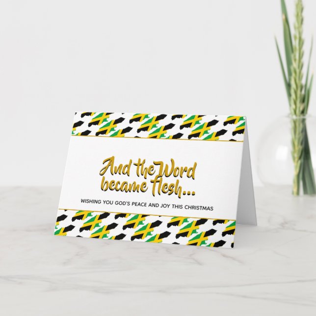 Cartes Pour Fêtes Annuelles Le mot élégant JAMAICA est devenu Flesh CHRISTMAS (Devant)