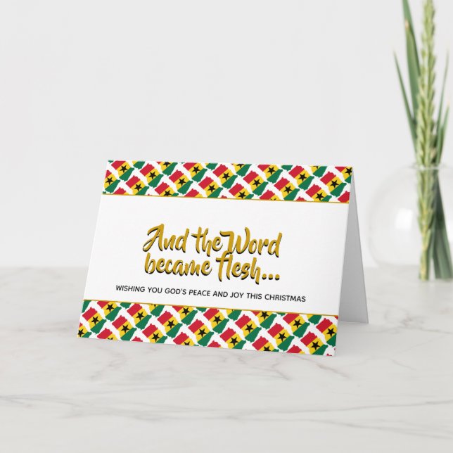 Cartes Pour Fêtes Annuelles Le mot GHANA élégant est devenu Flesh CHRISTMAS (Devant)