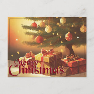 Cartes Pour Fêtes Annuelles Le Motif de Noël, avec des présents sous l'arbre d