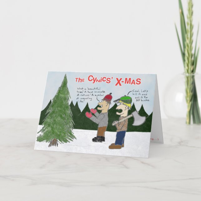 Cartes Pour Fêtes Annuelles Le Noël des cyniques (Devant)