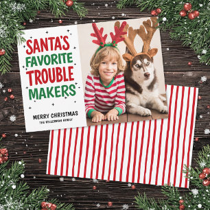 Cartes Pour Fêtes Annuelles Le Noël du fauteur de troubles préféré du Père Noë