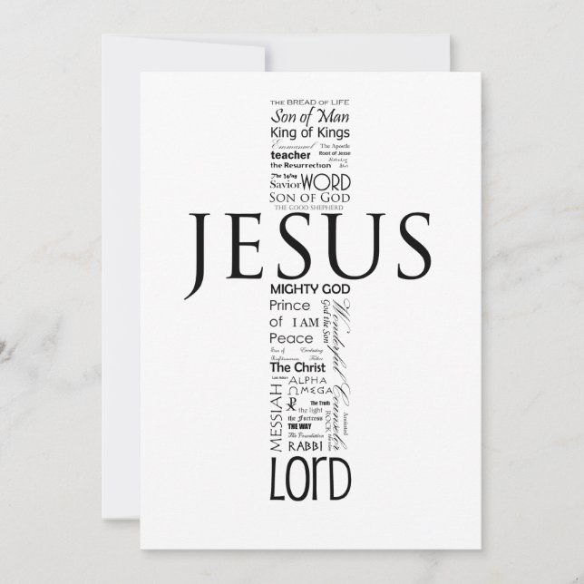 Cartes Pour Fêtes Annuelles Le nom de Jésus (Devant)