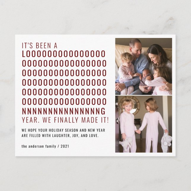 Cartes Pour Fêtes Annuelles Le Nouvel An, longtemps passé à faire sa photo (Devant)
