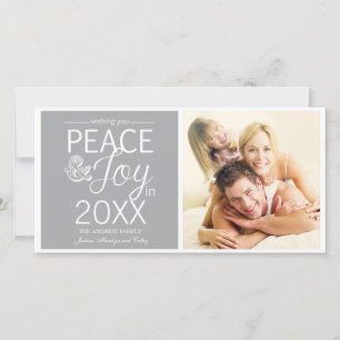 Cartes Pour Fêtes Annuelles Le Nouvel An moderne veut la paix et la joie