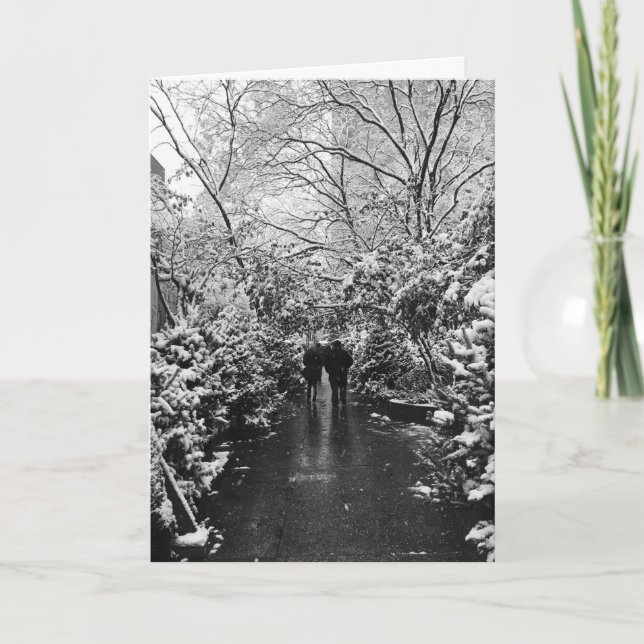Cartes Pour Fêtes Annuelles Le pays des merveilles d'hiver de NYC (Devant)