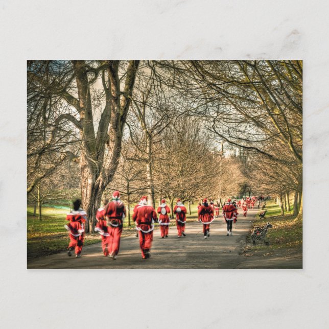 Cartes Pour Fêtes Annuelles Le Père Noël 10km course à Greenwich, Londres (Devant)