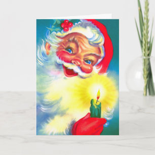 Cartes Pour Fêtes Annuelles Le Père Noël à la bougie