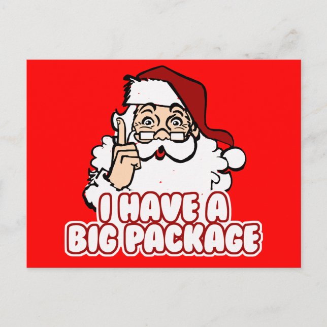 Cartes Pour Fêtes Annuelles Le Père Noël A Un Gros Forfait (Devant)