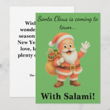Le Père Noël arrive en ville.. Avec du Salami !