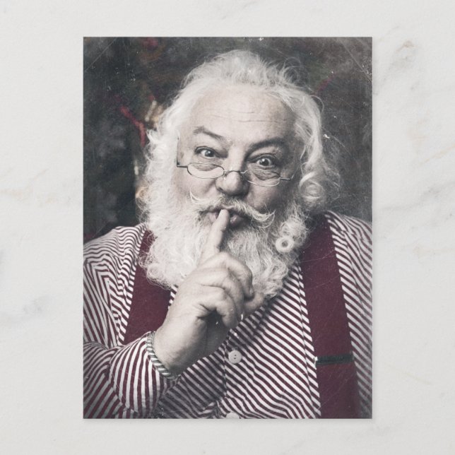 Cartes Pour Fêtes Annuelles Le père noël classique vous disant d'être (Devant)