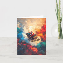 Le Père Noël dans un ciel rêvé