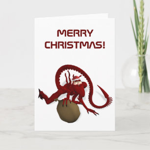 Cartes Pour Fêtes Annuelles Le Père Noël De L'Espace Extérieur
