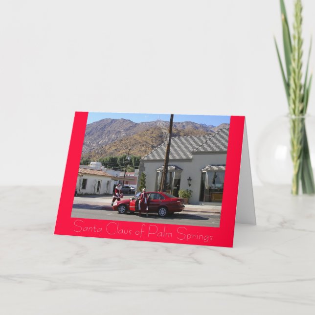 Cartes Pour Fêtes Annuelles Le père noël du Palm Springs (Devant)