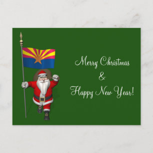 Cartes Pour Fêtes Annuelles Le Père Noël en visite en Arizona