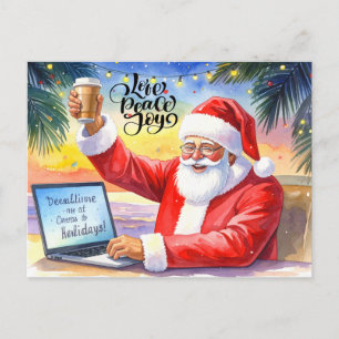Cartes Pour Fêtes Annuelles Le Père Noël est en ligne pour les fêtes de Noël