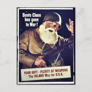 Cartes Pour Fêtes Annuelles Le Père Noël Est Parti En Guerre