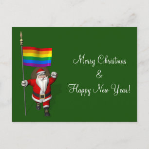 Cartes Pour Fêtes Annuelles Le Père Noël gay soutient l'égalité des droits
