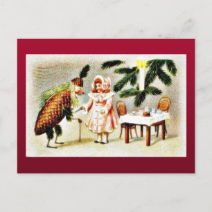 Cartes Pour Fêtes Annuelles Le Père Noël habillé comme un ananas et souhaite u