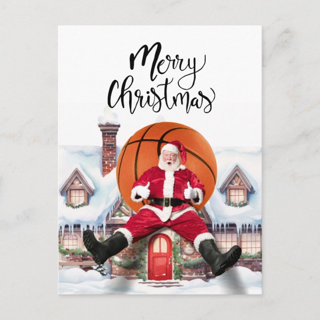 Cartes Pour Fêtes Annuelles Le Père Noël joue avec Noël (Devant)