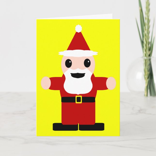 Cartes Pour Fêtes Annuelles Le père noël mignon (Devant)