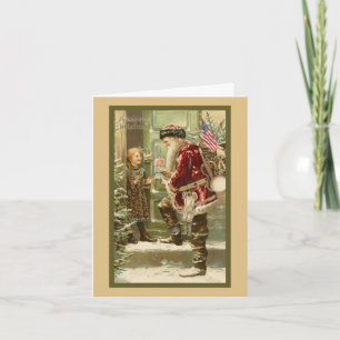 Cartes Pour Fêtes Annuelles Le Père Noël visite l'enfant à Noël