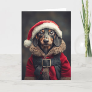 Cartes Pour Fêtes Annuelles Le Petit Chien Assistant du Père Noël