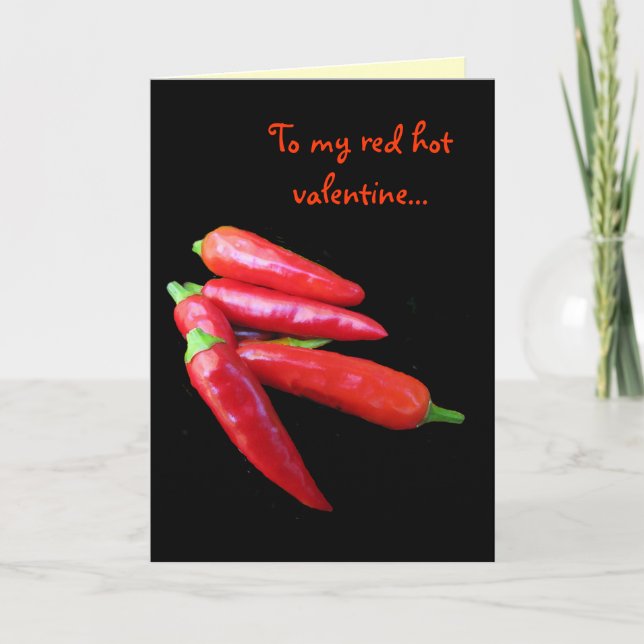 Cartes Pour Fêtes Annuelles Le piment fort poivre Valentine (Devant)