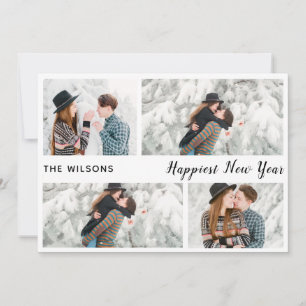Cartes Pour Fêtes Annuelles le plus heureux nouvel an chic moderne multi photo