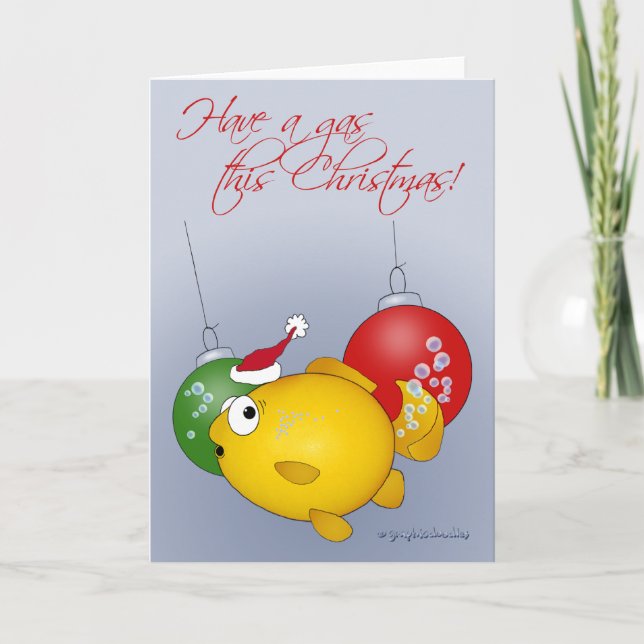 Cartes Pour Fêtes Annuelles Le poisson rouge de Noël ! (Devant)
