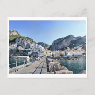 Cartes Pour Fêtes Annuelles Le port de la côte d'Amalfi