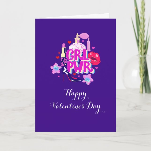 Cartes Pour Fêtes Annuelles Le pouvoir des filles (Devant)