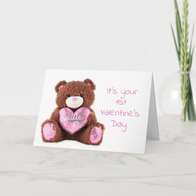 CARTES POUR FÊTES ANNUELLES LE "PREMIER JOUR DE LA VALENTINE" DE BÉBÉ (Devant)