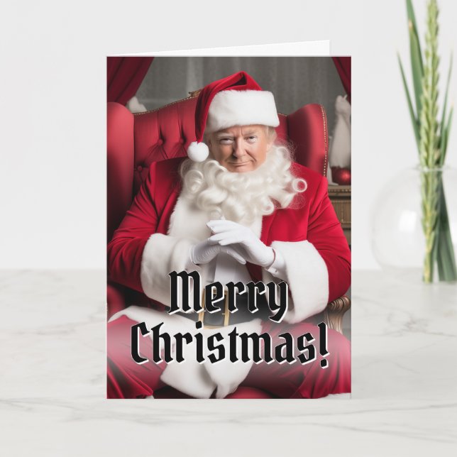 Cartes Pour Fêtes Annuelles Le président Donald Trump Père Noël 2024 (Devant)