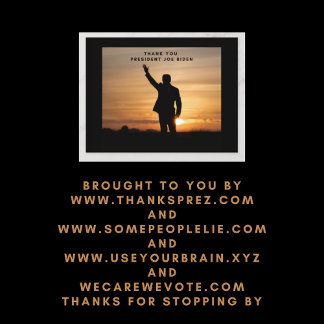 Cartes Pour Fêtes Annuelles Le président Merci Joe Biden