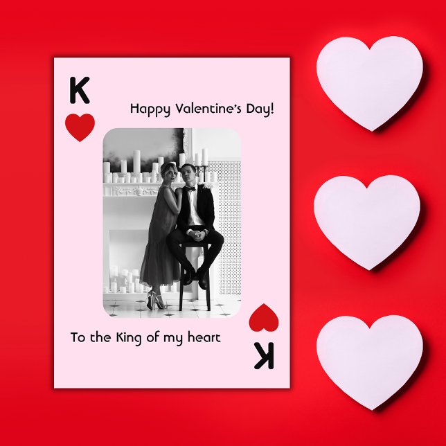 Cartes Pour Fêtes Annuelles Le Roi de mon coeur Saint Valentin Photo (Créateur téléchargé)