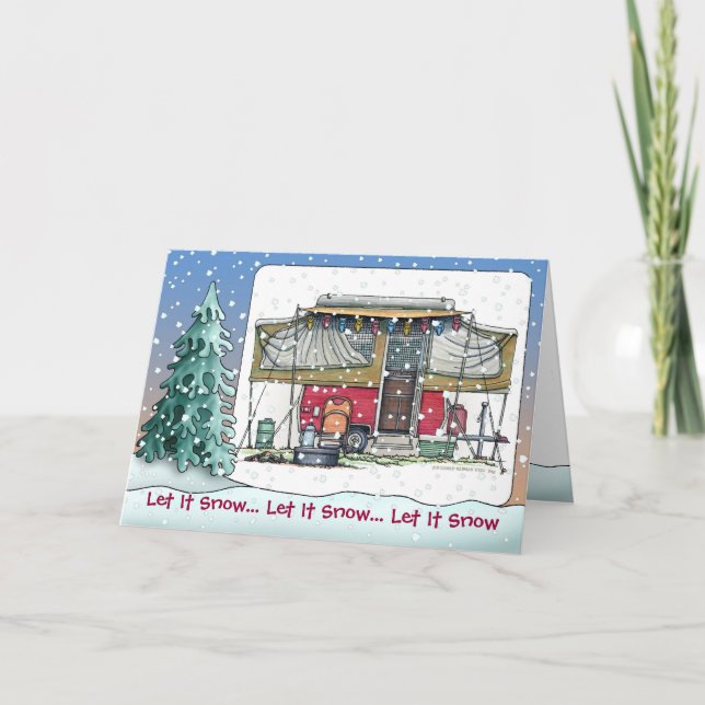 Cartes Pour Fêtes Annuelles Le rv mignon vintage sautent des vacances de (Devant)