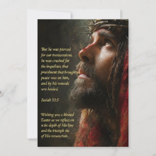 Cartes Pour Fêtes Annuelles "Le Sacrifice Ultime" Vœu de Pâques