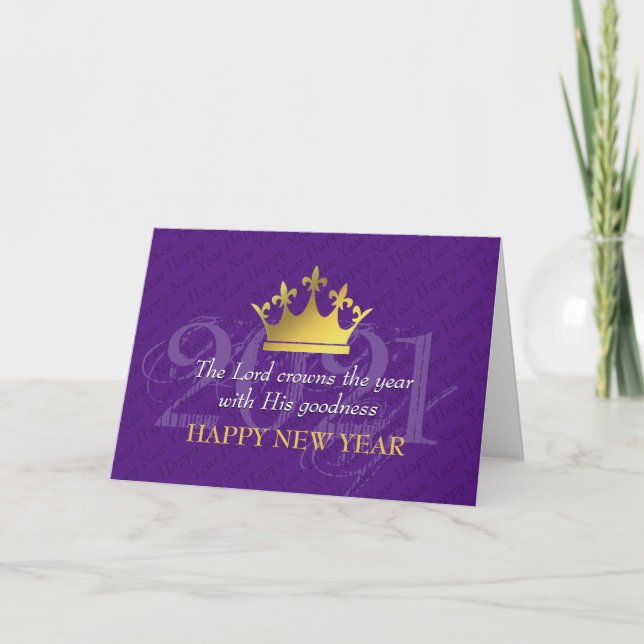 Cartes Pour Fêtes Annuelles LE SEIGNEUR COUVRE L'ANNÉE | 2021 | Bonne année (Devant)