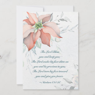 Cartes Pour Fêtes Annuelles Le Seigneur vous bénisse Numéros 6:24-26 Noël