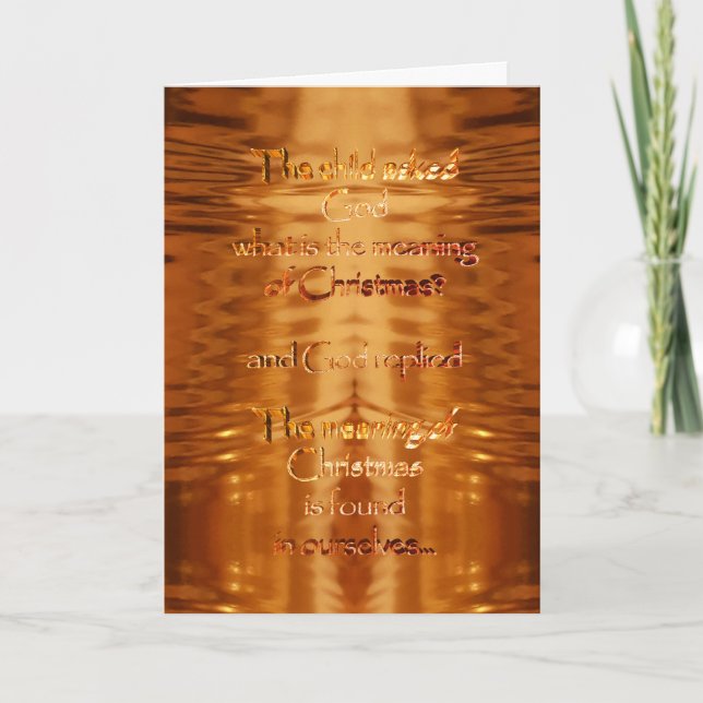 Cartes Pour Fêtes Annuelles Le sens de Noël Inspirational Christian (Devant)