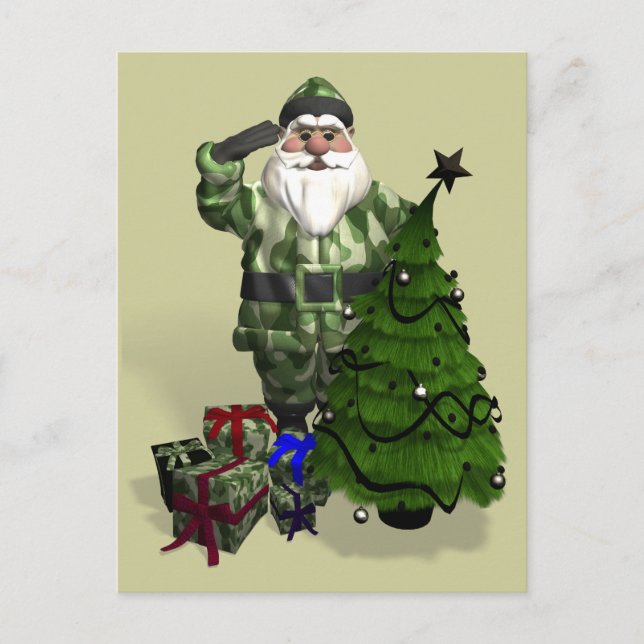 Cartes Pour Fêtes Annuelles Le sergent Santa Claus (Devant)