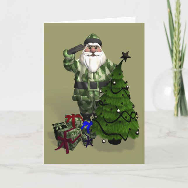 Cartes Pour Fêtes Annuelles Le sergent Santa Claus (Devant)