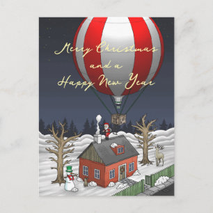 Cartes Pour Fêtes Annuelles Le service de livraison par montgolfière du Père N