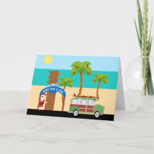 Cartes Pour Fêtes Annuelles Le surf de Noël