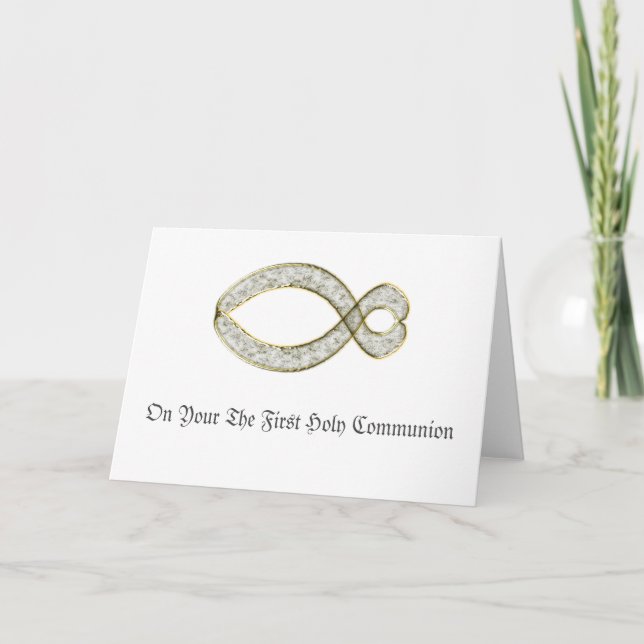 Cartes Pour Fêtes Annuelles Le symbole du Fish Christian. (Devant)