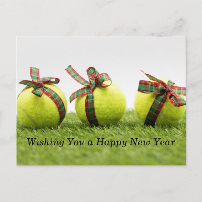 Cartes Pour Fêtes Annuelles Le tennis vous souhaite une bonne année (Devant)