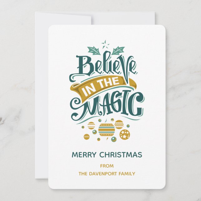 Cartes Pour Fêtes Annuelles Le Typographe du Magic Christmas (Devant)