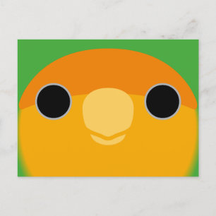 Cartes Pour Fêtes Annuelles Le visage d'un lovebird à visage orange